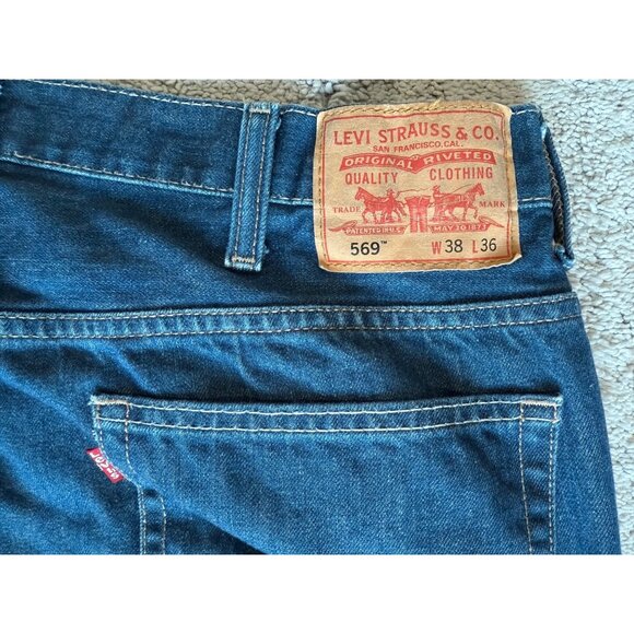 Levi’s 569 Jeans Men’s Measures Size 38 x 32.5 Loose Straight Cotton - Picture 3 of 8